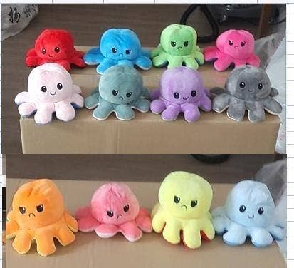 Reversible Octopus Plush Printed