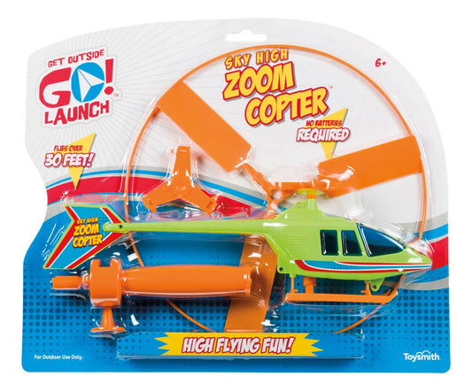 GO! Launch Sky Zoom Copter, Rip-Cord Action, Up To 30 Feet