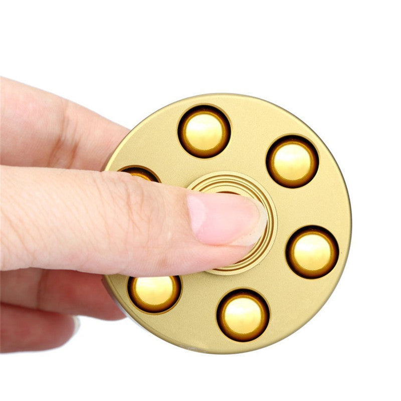 New Detachable Pure Copper Revolver Fidget Spinner Six-arm Bullet