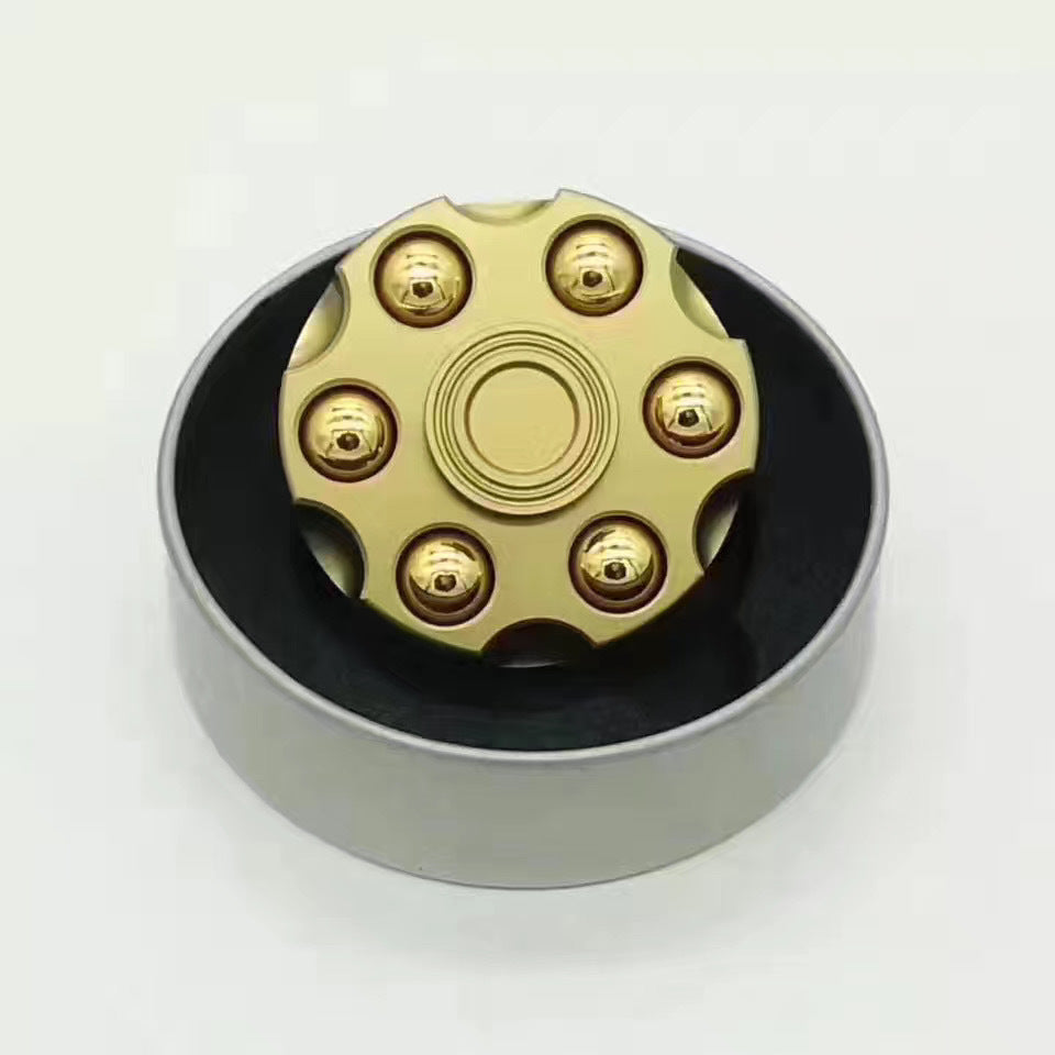 New Detachable Pure Copper Revolver Fidget Spinner Six-arm Bullet