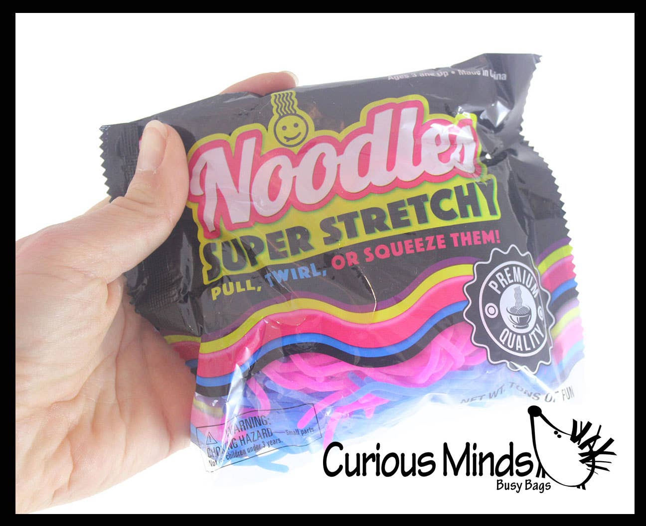 Pack of Ramen Stretchy Noodle Strings Fidget Toy -