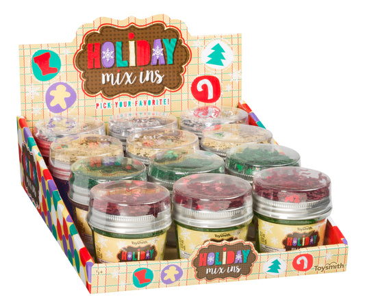 Holiday Mix Ins, Putty/Slime Kit, Clear/Confetti/Colorful