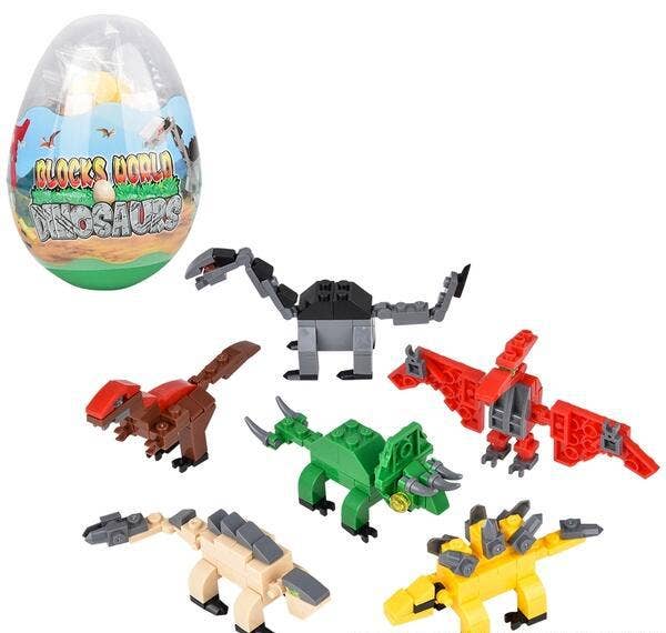 DINOSAUR BUILDING BLOCK EGG 3"