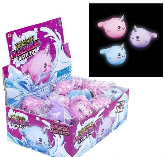 LIGHT-UP NARWHAL BATH TOY