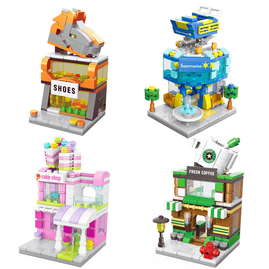 Mini City Set Street Townhouse Building Blocks