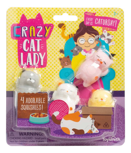 Toysmith Crazy Cat Lady Squishies