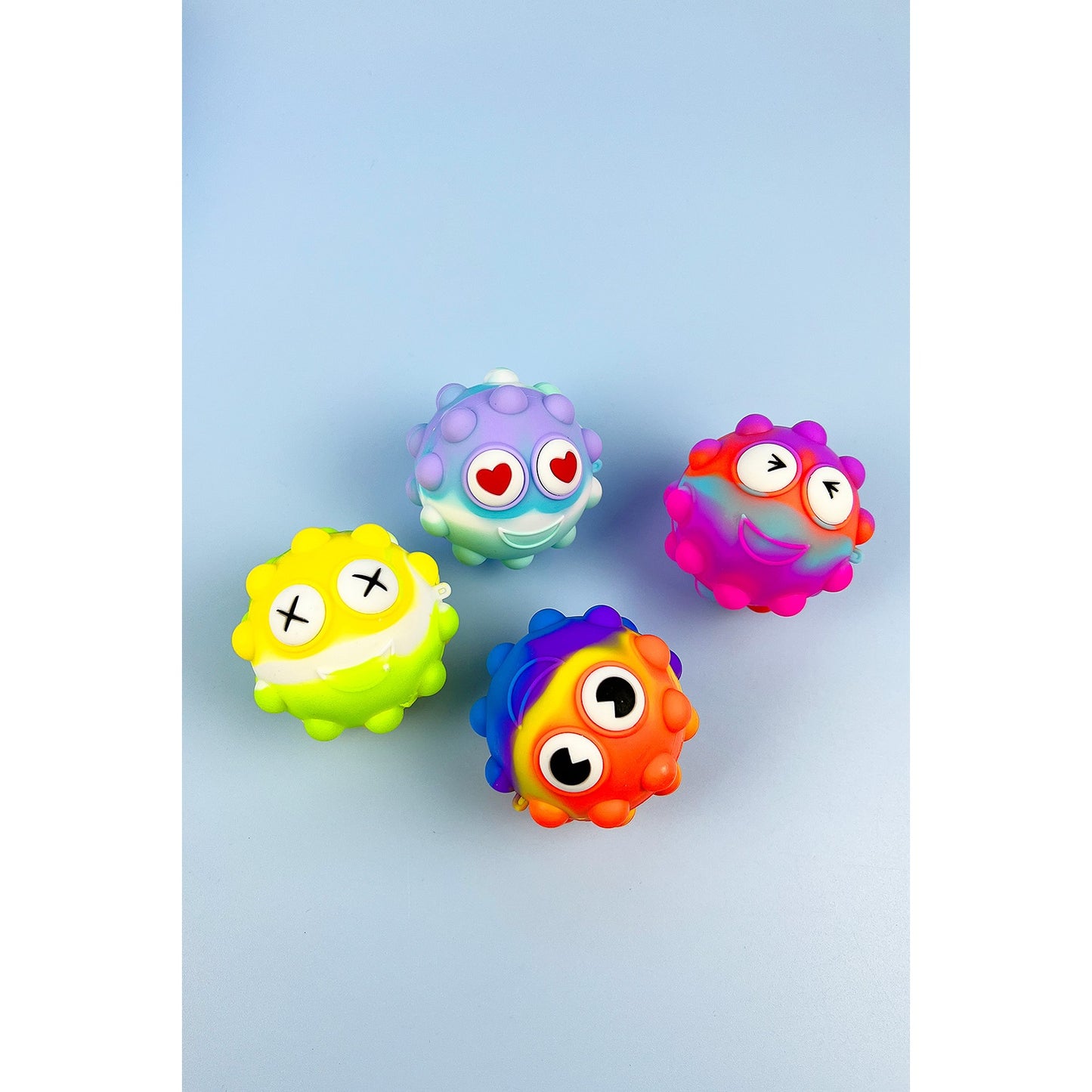 LIGHT UP POP STRESS BALLS FIDGET SENSORY SQUEEZE TOYS